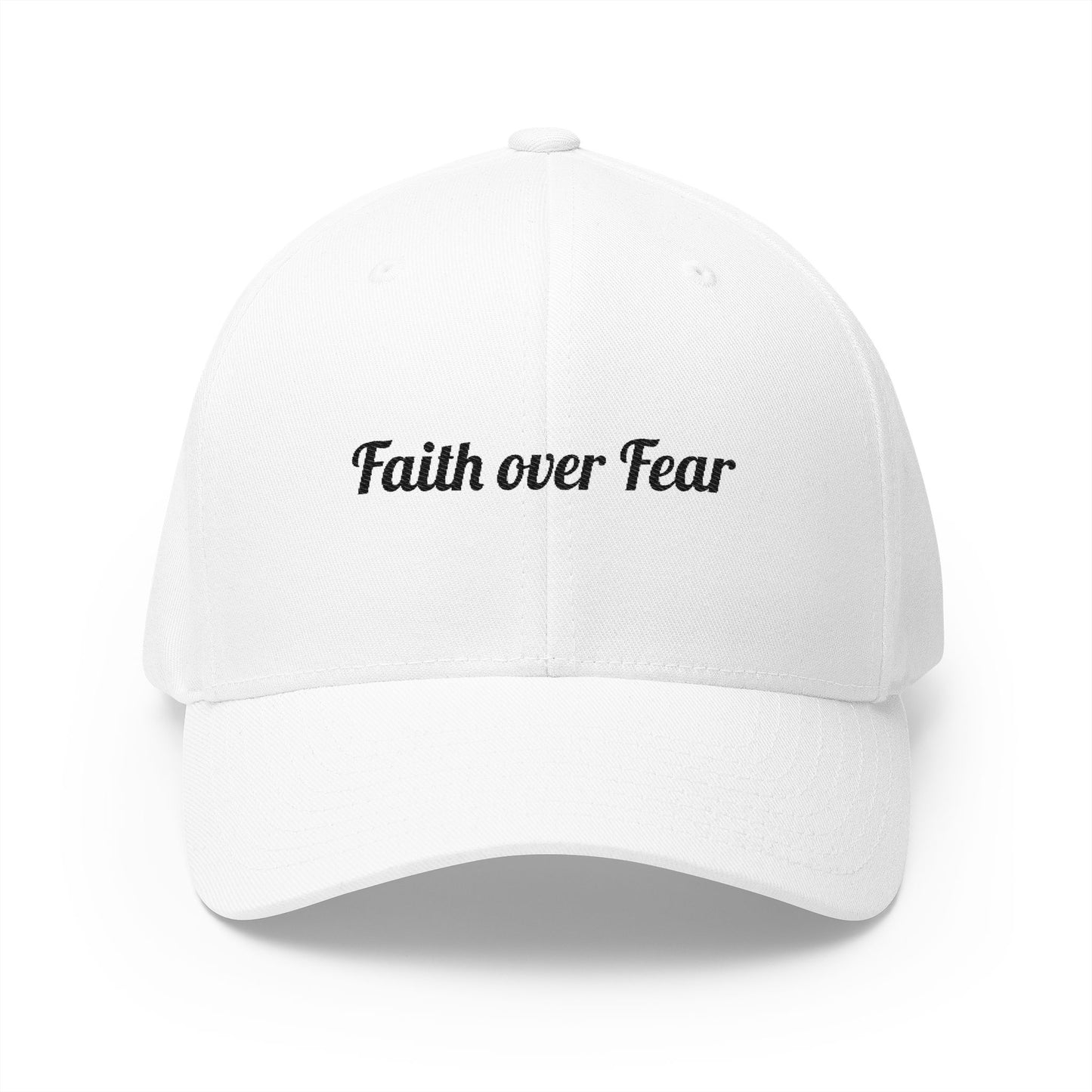 Faith Over Fear Embroidered Hat (Flex Fit-no opening in the back)
