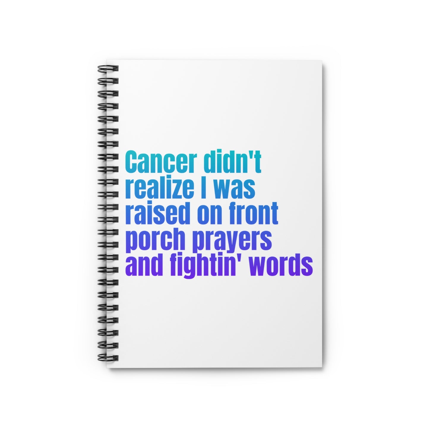 Front Porch Prayers & Fightin' Words Blank Notebook