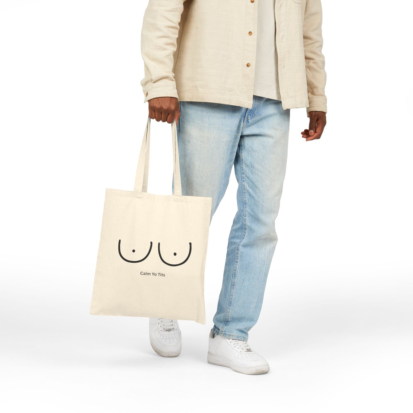 Calm Yo' Tits Cotton Canvas Tote
